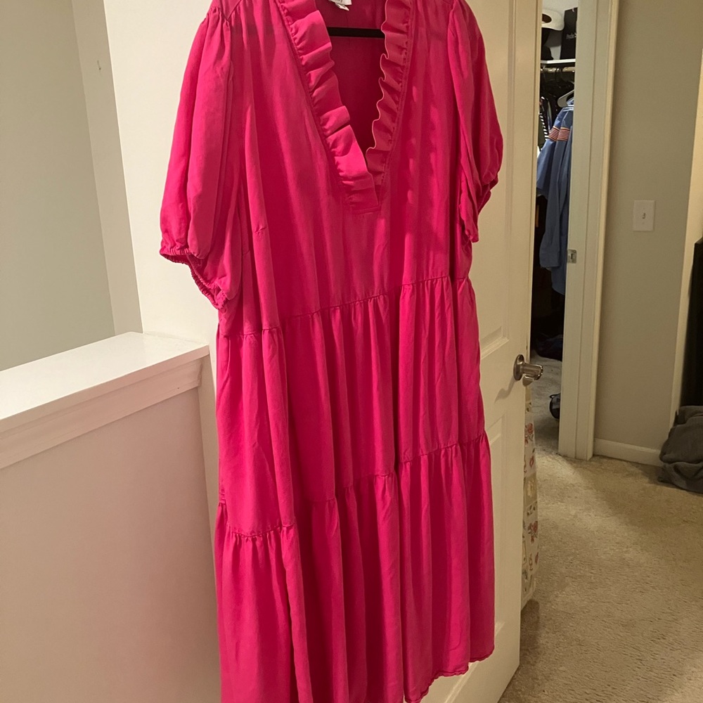 Crown and ivy dress and the color fuchsia pink